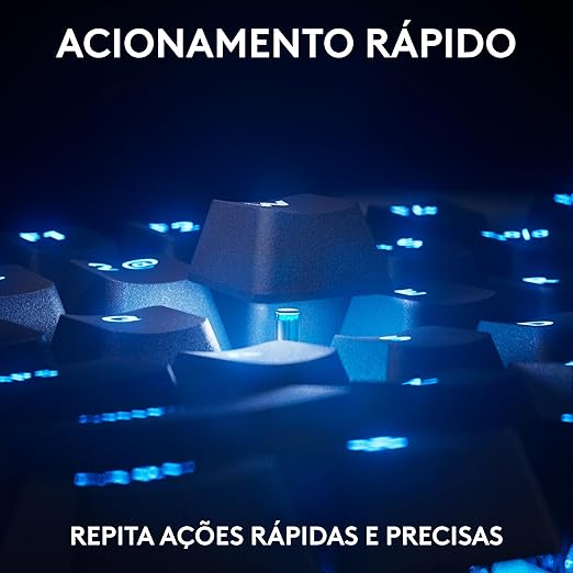 Teclado Gamer Com Fio Logitech G PRO X TKL RAPID com layout US, Switches Magnético- analógicos, Modo Rapid Trigger, Acionamento Ajustável, e RGB LIGHTSYNC - Preto