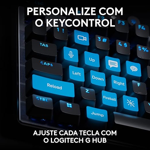 Teclado Gamer Com Fio Logitech G PRO X TKL RAPID com layout US, Switches Magnético- analógicos, Modo Rapid Trigger, Acionamento Ajustável, e RGB LIGHTSYNC - Preto